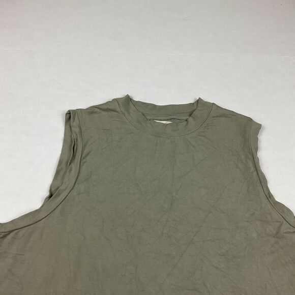 Madewell Sleeveless Soft Jersey Tank Top Olive Green Casual Neutral Shirt XXL - Picture 3 of 10